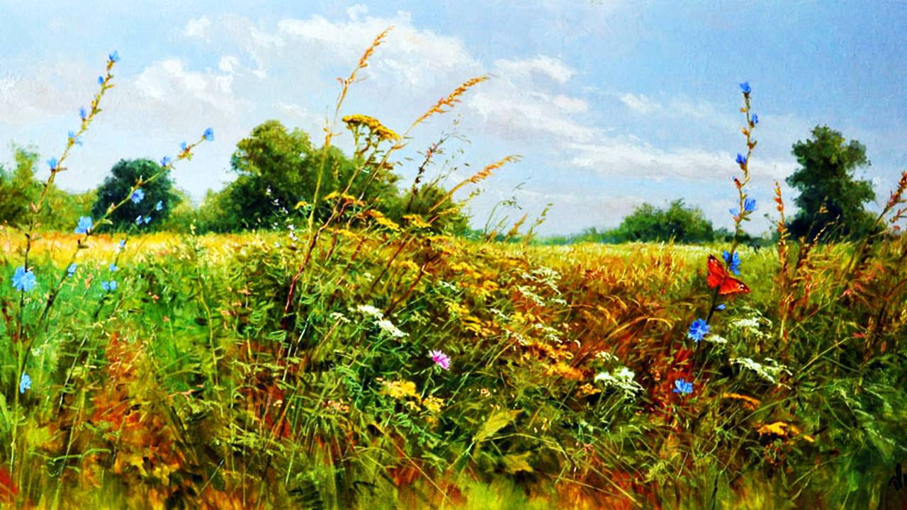 Цветущие луга художника Алексея Аникина. смотреть онлайн