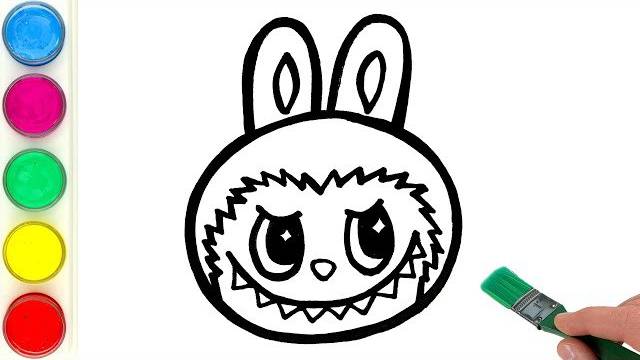 Рисуем и раскрашиваем лабубу. Малышам и начинающим смотреть онлайн