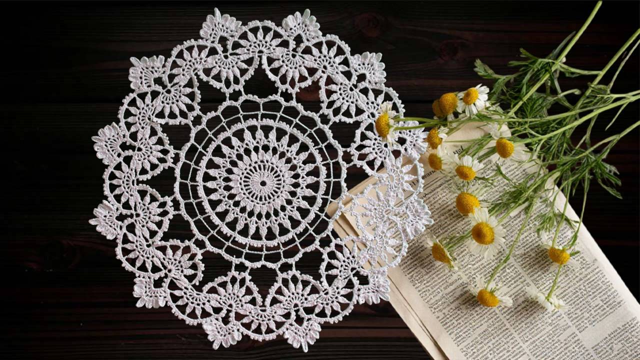 Маленькая салфетка крючком ленточным кружевом: мастер класс смотреть онлайн