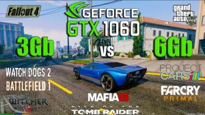 GTX 1060 3Gb vs 6Gb Test in 9 Games (i5 6600k)