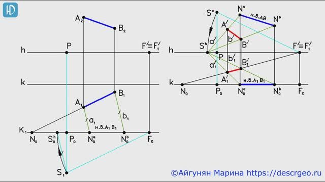 3.4. Натуральная величина произвольного отрезка смотреть онлайн