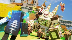 Страж против мутанта, железного голема и армии деревенских жителей - МАЙНКРАФТ мультфильм