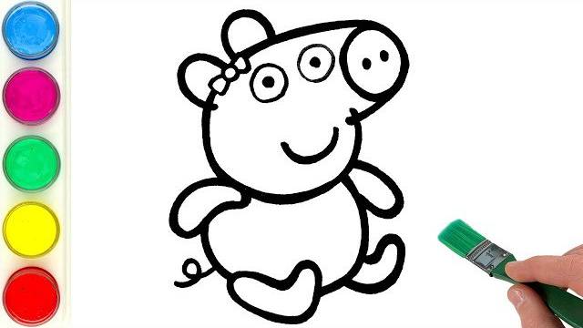 Рисуем и раскрашиваем свинку Иви (свинка Пеппа). Детям и начинающим смотреть онлайн
