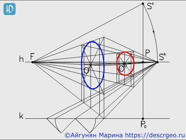 4.9. Перспектива соосных окружностей в вертикальных плоскостях смотреть онлайн