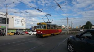 Трамвай Tatra T3SU-3048. Покатушки по Барнаулу.