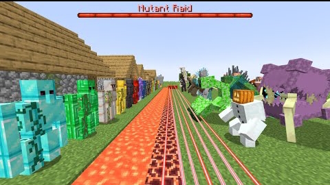 Мобы-мутанты против охранников-големов - Битва мобов в Майнкрафте