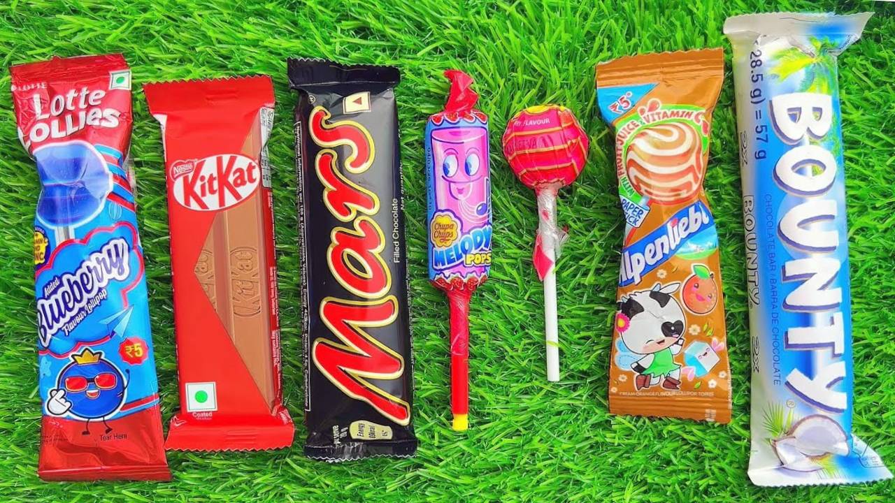 Мультики для детей. Мультики для малышей про конфетки. Сладкие Гигантские конфеты КитКат,Марс,Баунти