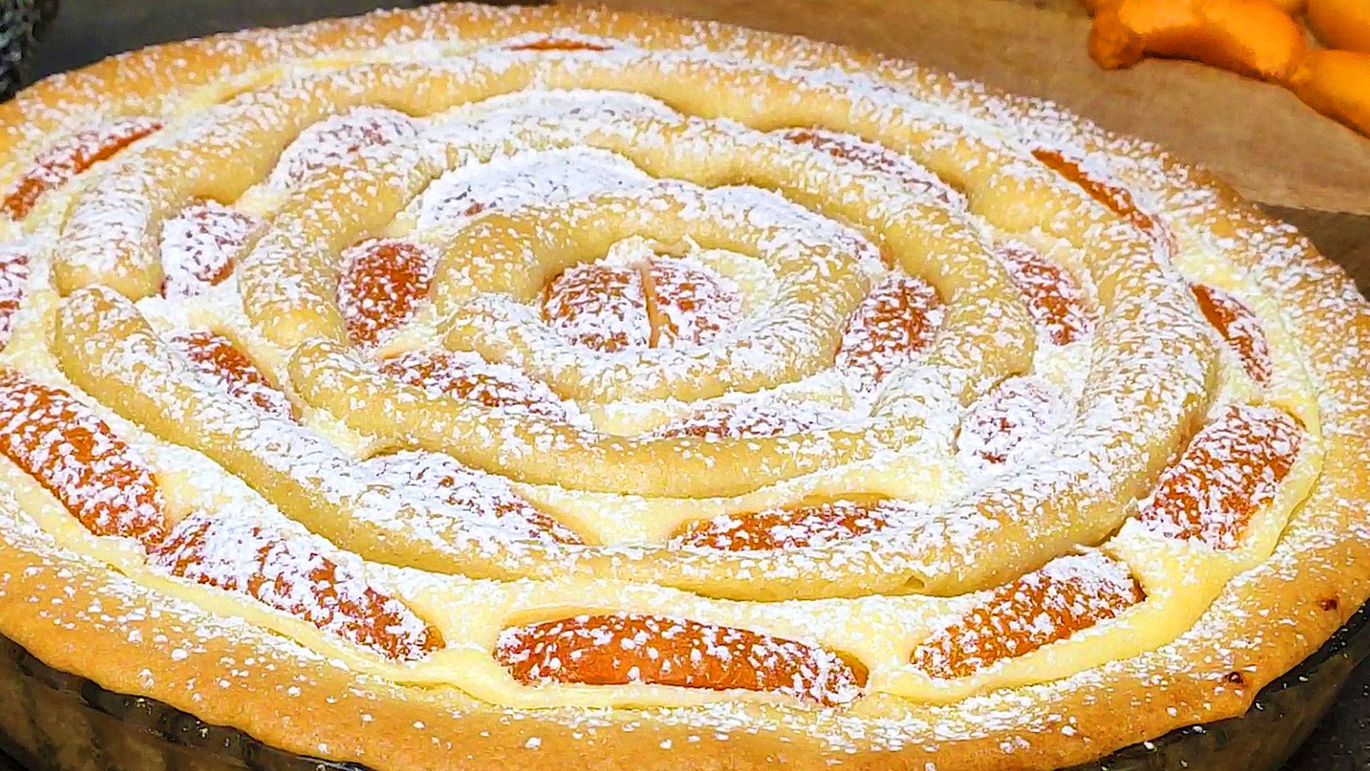 Ароматный пирог "Солнечный" с нежной, творожной начинкой смотреть онлайн