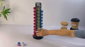 Подставка для хранения капсул, черная, 40 капсул