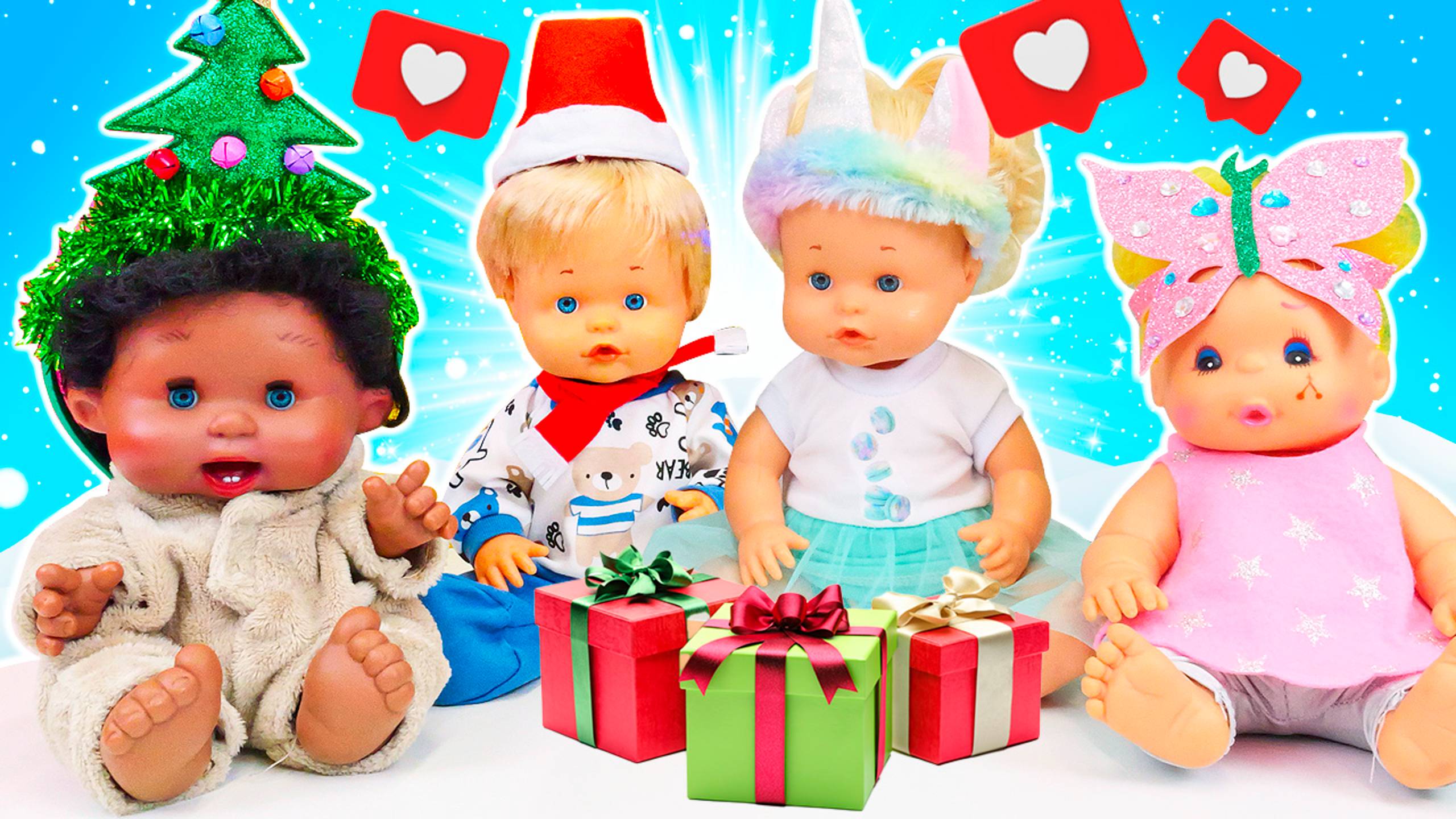 Мой детский сад украшает елку! Куклы, пупсы и игрушки для малышей смотреть онлайн