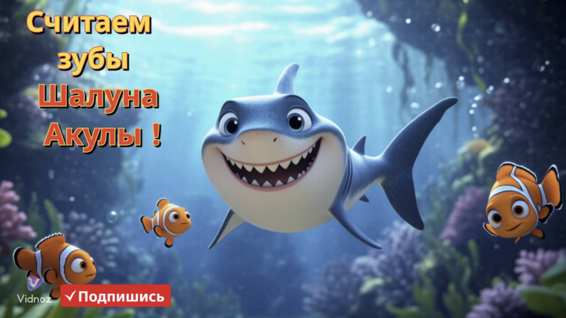 Считаем Зубы Шалуна-Акулы | Учим Счёт для Малышей | смотреть онлайн