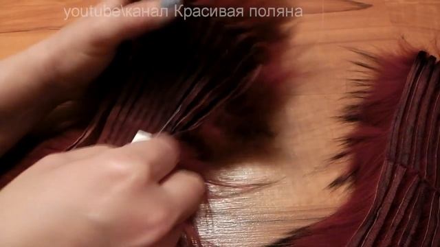 Как разрезать натуральный мех и не испортить. Режем мех на тонкие полоски для пошива шапки. DIY смотреть онлайн