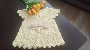 Детский жакет укороченными рядами