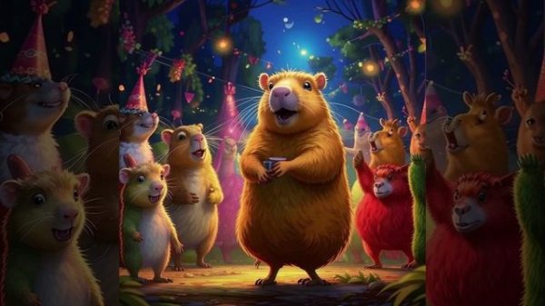 mi capibara y sus amigos