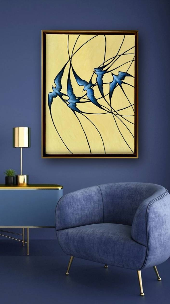 Рельефная картина «Птицы счастья».