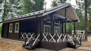 Московская область. Участок и экстерьер дома-дачи из клееного бруса в Клинском районе