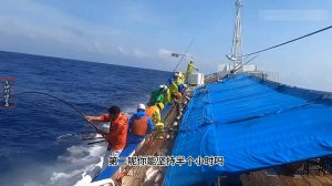 За границей ловят стаи тунца в глубоком море, используя специальные прямоугольные крючки