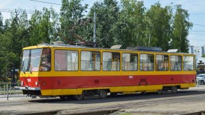 Трамвай Tatra T6B5SU-1002. Покатушки по Барнаулу.