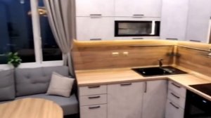 Кухня Светлый бетон