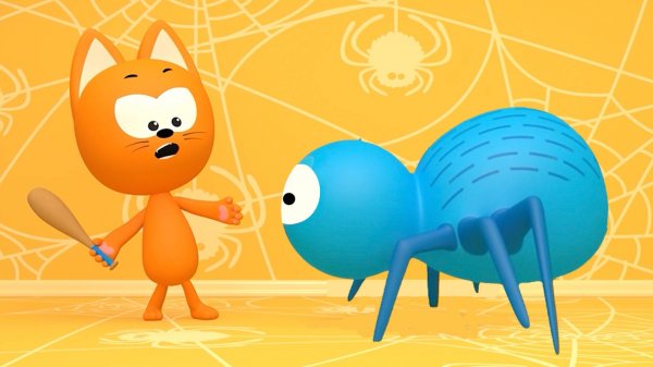 Котэ Геймз | Котенок Котэ Разноцветные Яйца и Пауки | Четыре комнаты и Игры с Заданиями