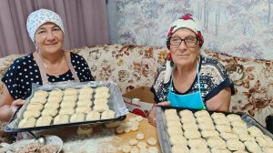 Без Мамы никак и никуда 🤷🎊// целый таз начинки,лепим МАНТЫ - заготовки 🏡//