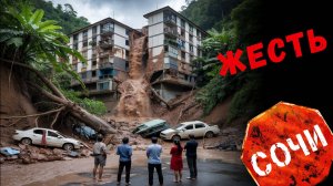 ОТДЫХ ПОД ВОЙ СИРЕН - УЖАСЫ СОЧИ и АБХАЗИИ - СЛАБОНЕРВНЫМ НЕ СМОТРЕТЬ! Последствия ночного урагана