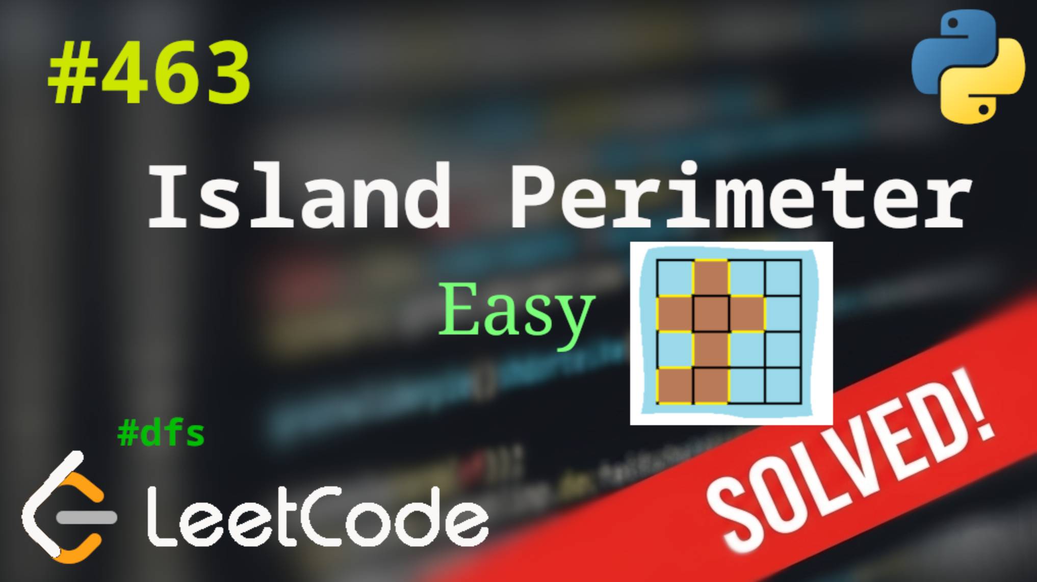 463. Island Perimeter | Решение с комментариями | LeetCode | DFS смотреть онлайн