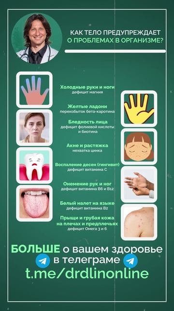 КАК тело предупреждает о проблемах в организме? #тело #организм #врач смотреть онлайн