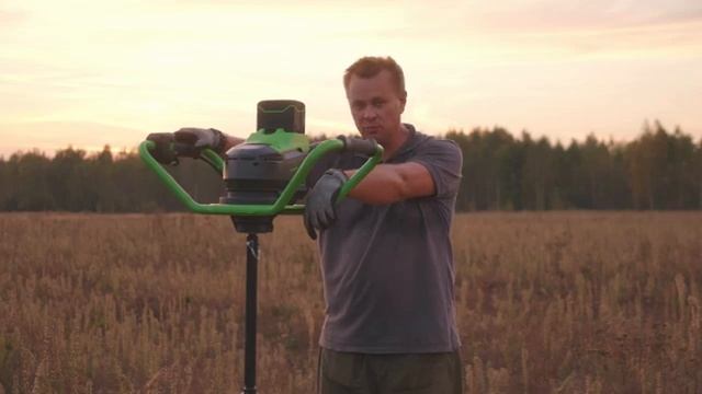 Тест аккумуляторного землебура Greenworks GC-AUGER, 82V (арт. 3707907