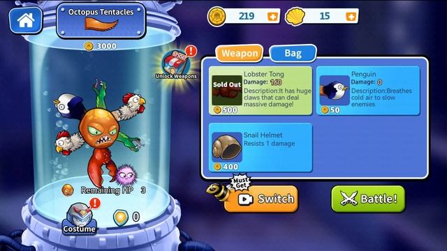 злой осьминог против кувалды