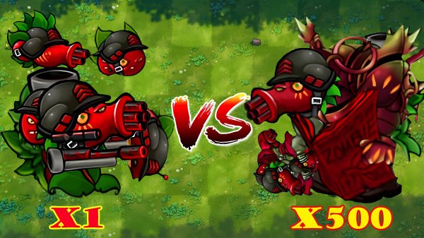 PVZ Fusion 2.7: Безумный Научный Дуэль! 1 Fusion-Растение VS 500 Профессоров Черри-Гаргантюа