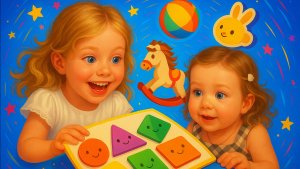 "Танцующие сестрёнки и волшебные пазлы с фигурками!"