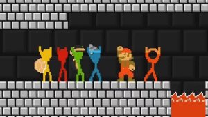 Стикмены попадают в мир Super Mario Bros / МАРИО путешествует