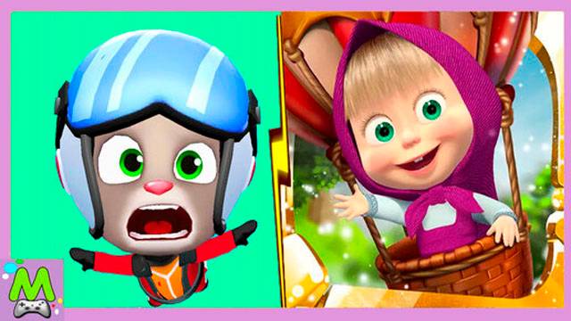 Говорящий Том против Маши и Медведя.Приключения в Небе Мультгероев.Кто Лучше смотреть онлайн