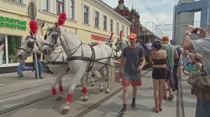 Парад трамваев ко Дню Московского Транспорта впервые на ул. Сергия Радонежского (12.07.2025 г.)