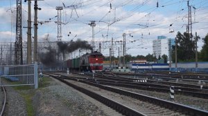 Тепловоз 2ТЭ10М-3087. Отправление на Бийск.