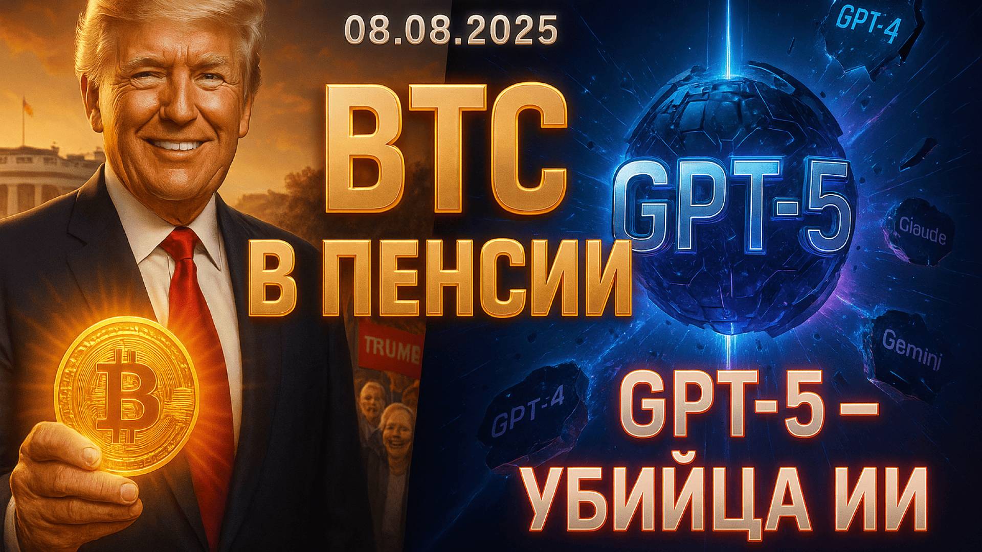 КРИПТА НОВОСТИ 08.08.2025 | БИТКОИН ПЕНСИИ | GPT-5 УБИЙЦА ИИ | ЭФИРИУМ НОВЫЕ ВЫСОТЫ смотреть онлайн