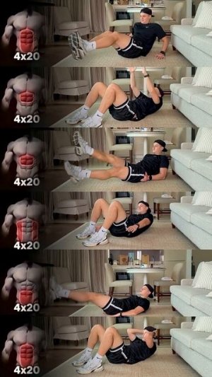 Упражнение на пресс — быстро, просто, эффективно!Сохраняй, выполняй, не благодари.