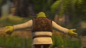 Момент из мультфильма шрек шрек на болоте радуется танцует кружится