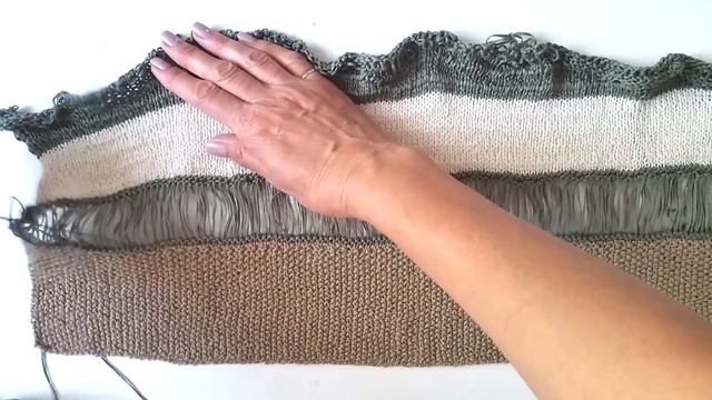 Летний топ - как вязала / Процессы - джемпер, сумка