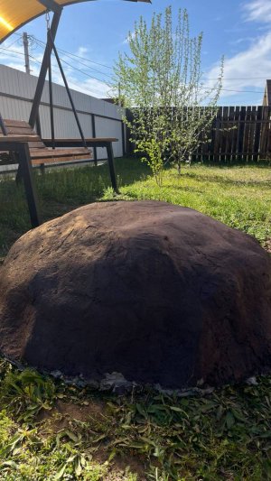 Потрясающая идея для декора сада. Большой искусственный камень своими руками!!!