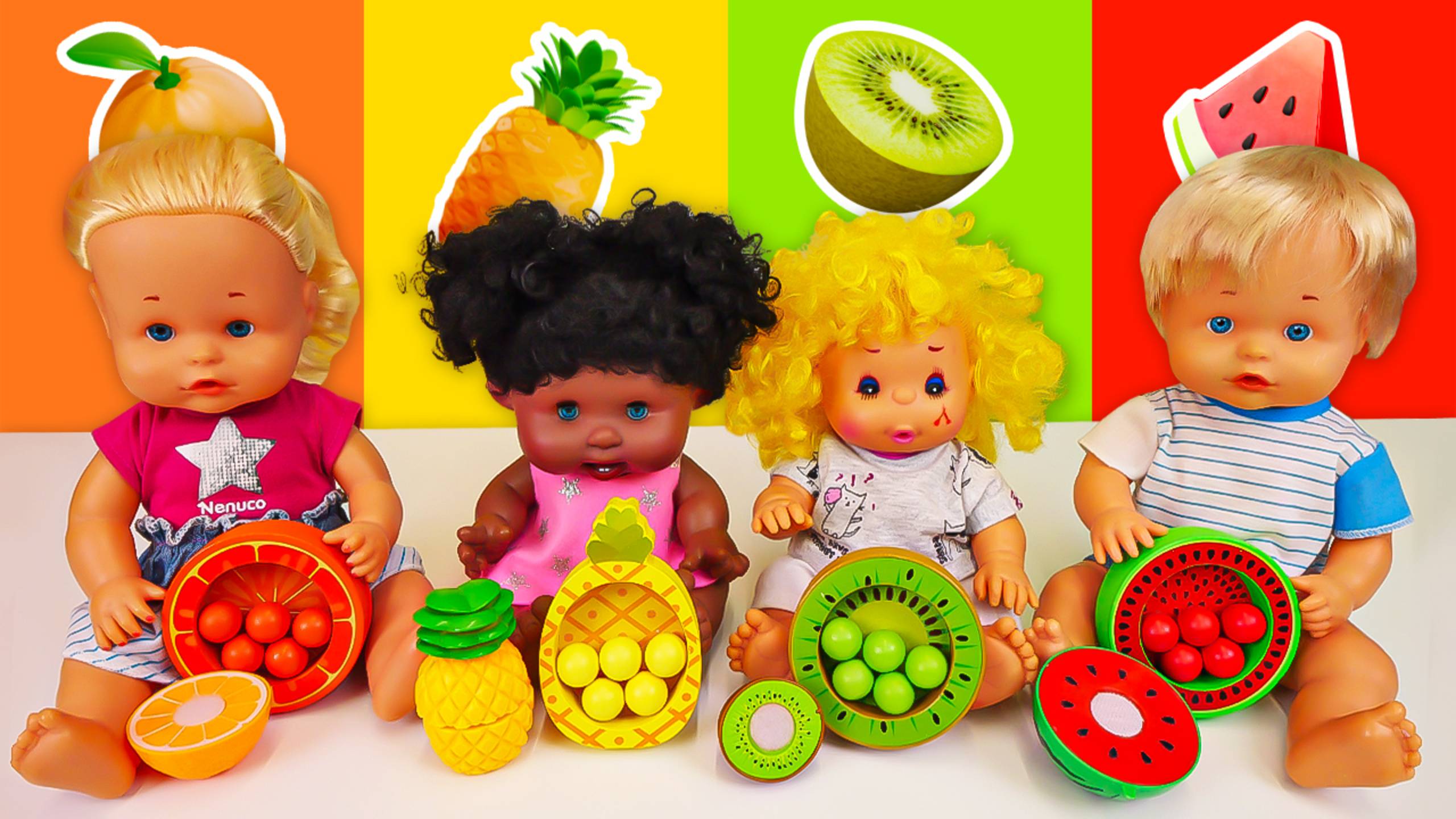 Мой детский сад – Собираем фрукты! Куклы, пупсы и игрушки для малышей смотреть онлайн