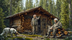 Поход в лес.  Лесная изба. Таёжный быт.