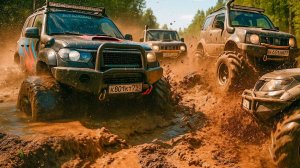 Кто круче на бездорожье? Жуткие кадры. Самые проходимые внедорожники рубятся против Уазов