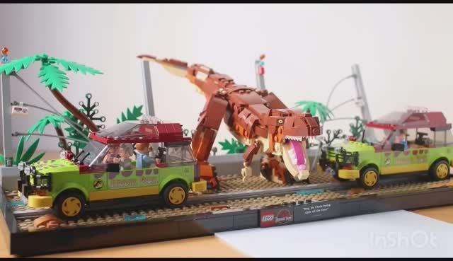 Lego Парк Юрского периода. Тиранозавр рекс Диорама лего