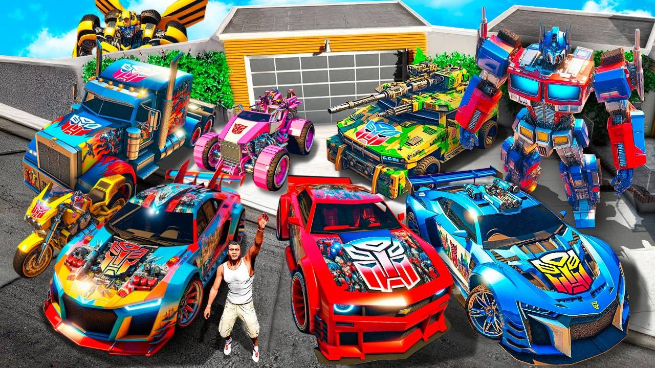 Угнал редкие тачки Трансформеров с Соником в ГТА 5 смотреть онлайн