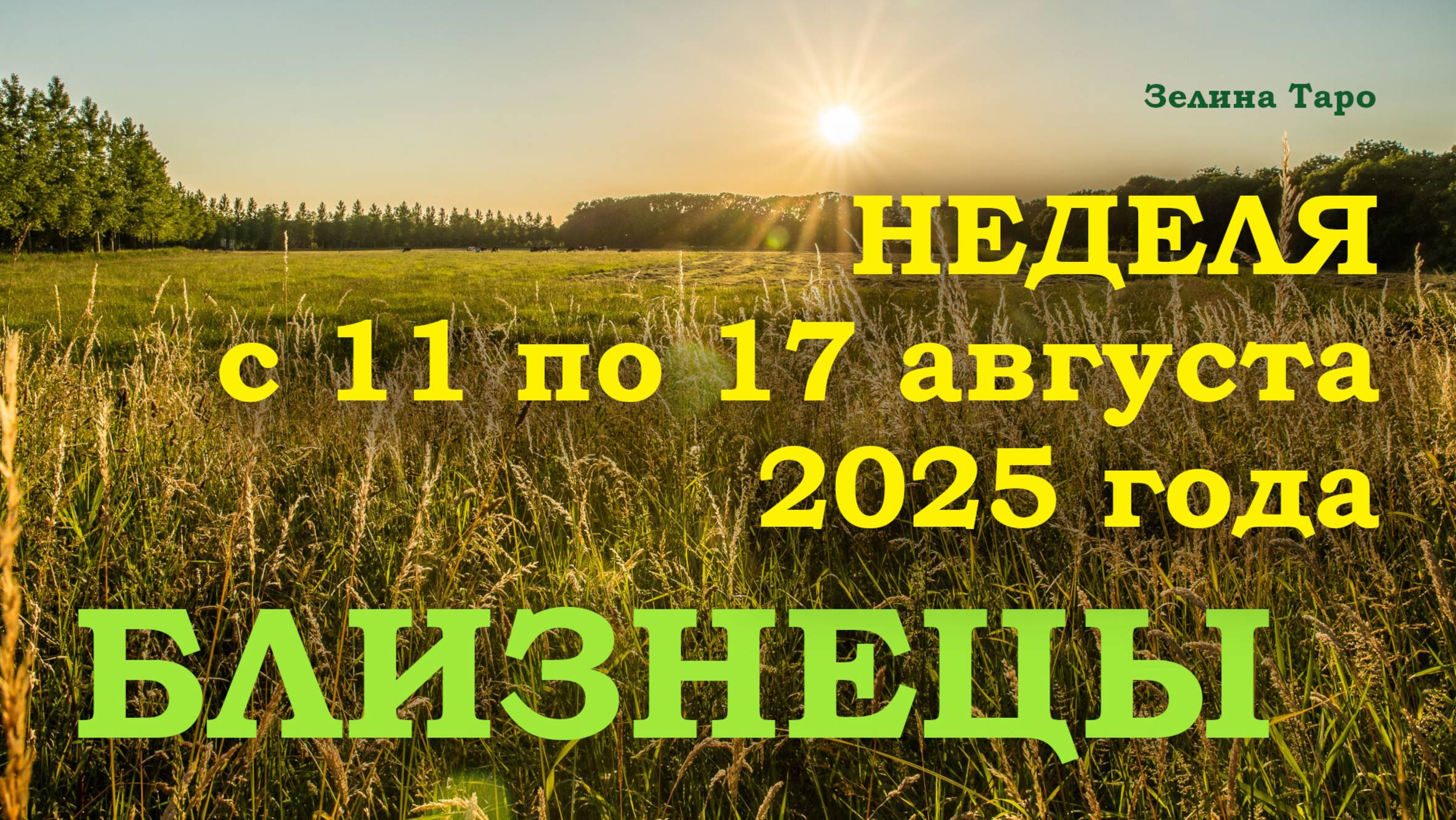 БЛИЗНЕЦЫ | ТАРО прогноз на неделю с 11 по 17 августа 2025 года