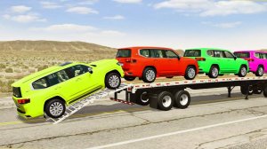 Мультики для детей. Яркие машинки на платформе-прицепе МакКуин. Смотреть онлайн мультики для малышей