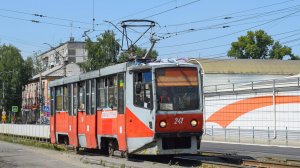 Трамвай КТМ-71-608КМ-241. Покатушки по Бийску.