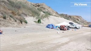 Веселовка Темрюкский район Центральный пляж сегодня 9 августа 2025. Море и погода в Веселовке сейчас